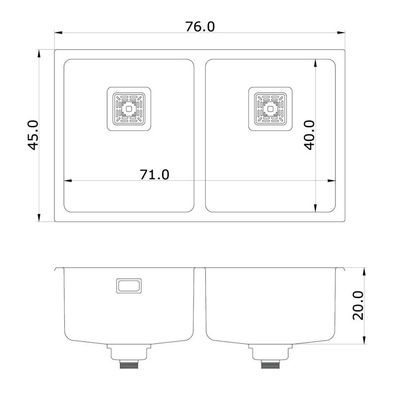 Bacha Doble Cocina Mi Pileta Essentia 671