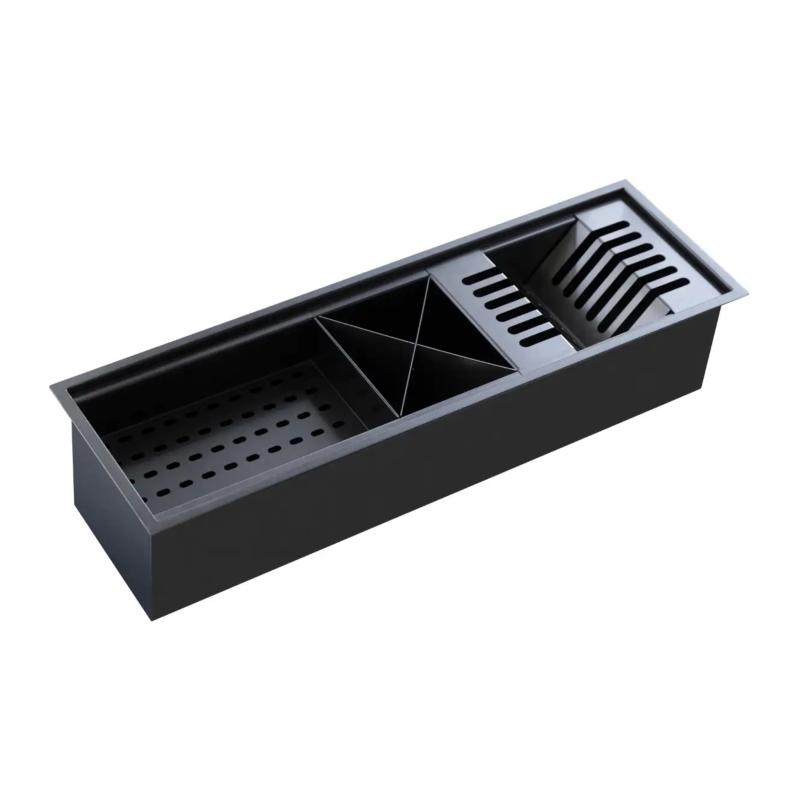 Barra Escurridora Secaplatos 60cm Acero Inox. Mi Pileta BS60 Black