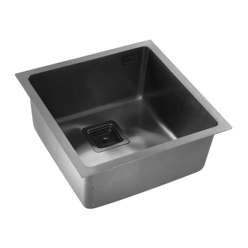 Bacha Cocina Simple 40x40 Mi Pileta Essentia 640 Black