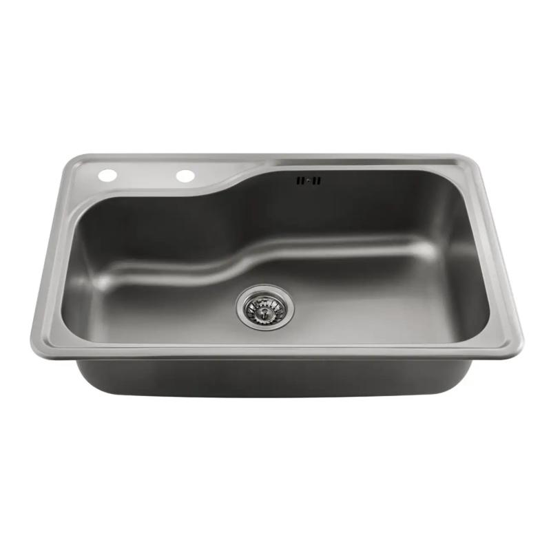 Bacha Cocina Simple Acero Inox. Mi Pileta 800ED C/Dosificador