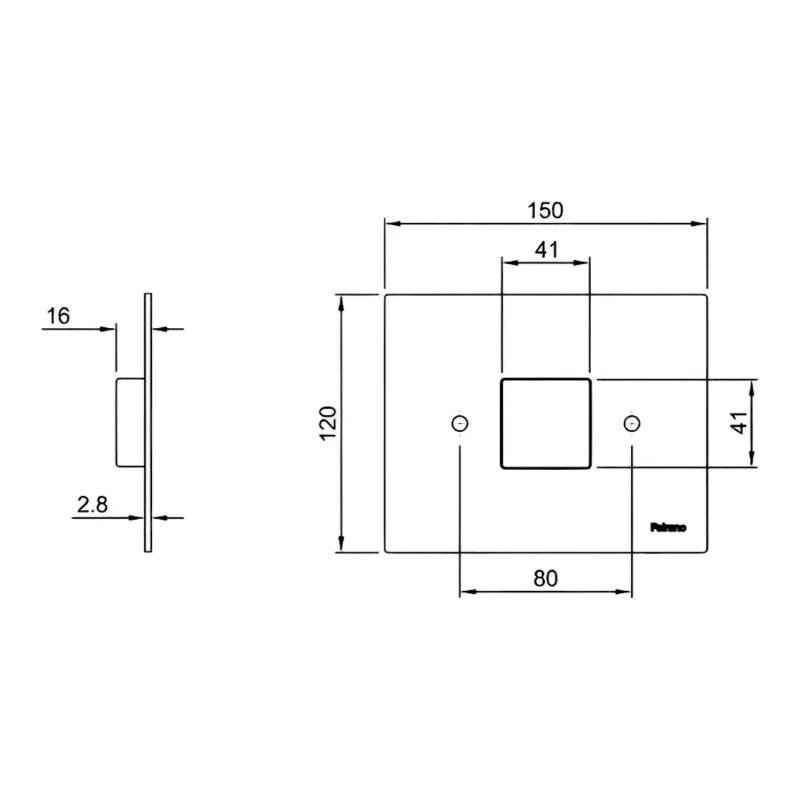Tapa Tecla Para Válvula De Descarga Peirano A1539NI Niquel