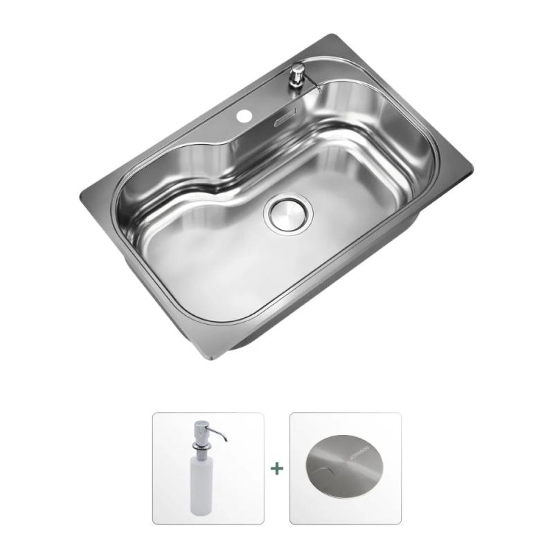 Kit Bacha De Cocina Johnson Acero Luxor Si71 + Accesorios