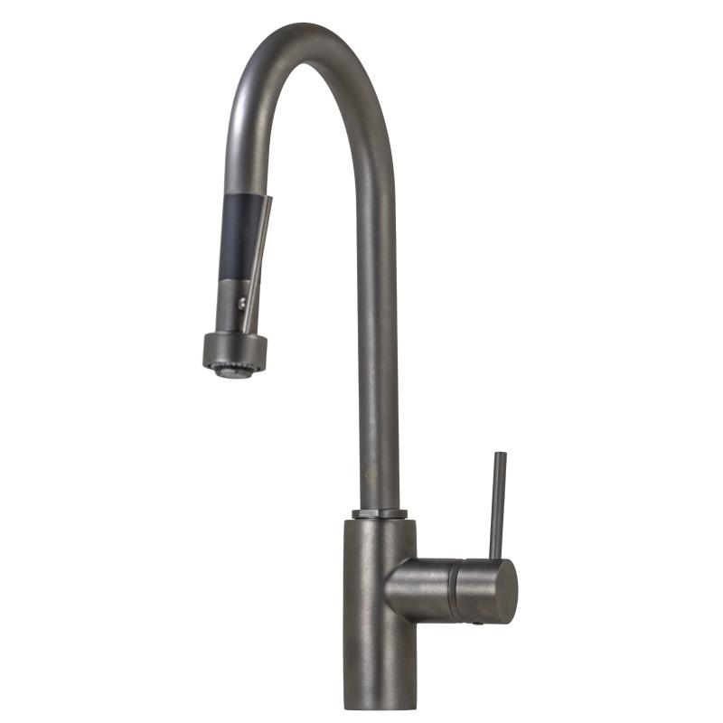 Grifería Cocina Monocomando Fv Augusta Pro 0412/96P Satin Greystone