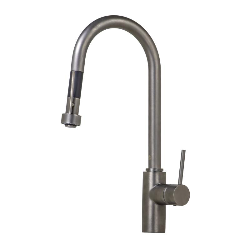 Grifería Cocina Monocomando Fv Augusta Pro 0412/96P Satin Greystone