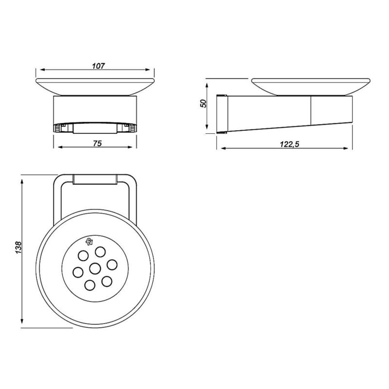 Jabonera Baño Fv Armonia 0168/M8 Plateado Cromo