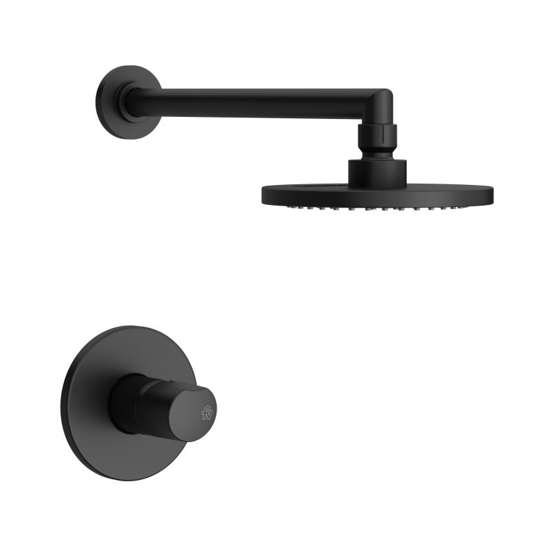 Grifería Monocomando Ducha Sin Transferencia Fv Cilindra 0108/M5 Negro