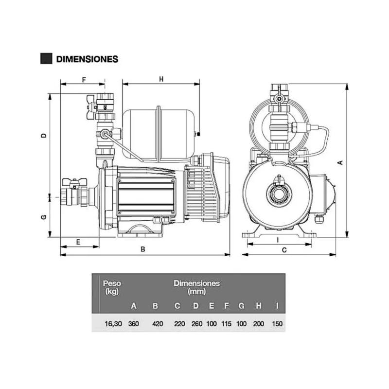 Bomba Rowa Presurizadora Max Press 30 VF