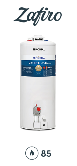 Termotanque Multigas Señorial Zafiro 85 Litros Apoyar/Colgar TSZP1-85