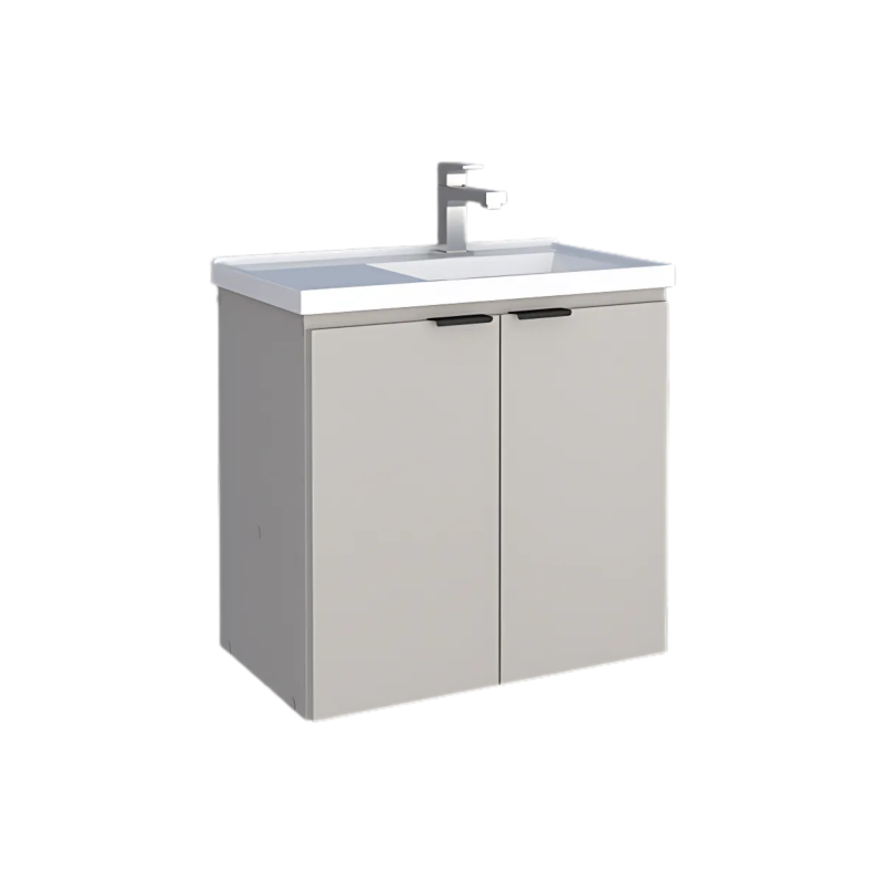 Vanitory Mueble Colgante Con Bacha Cozimax Aster 60 Beige