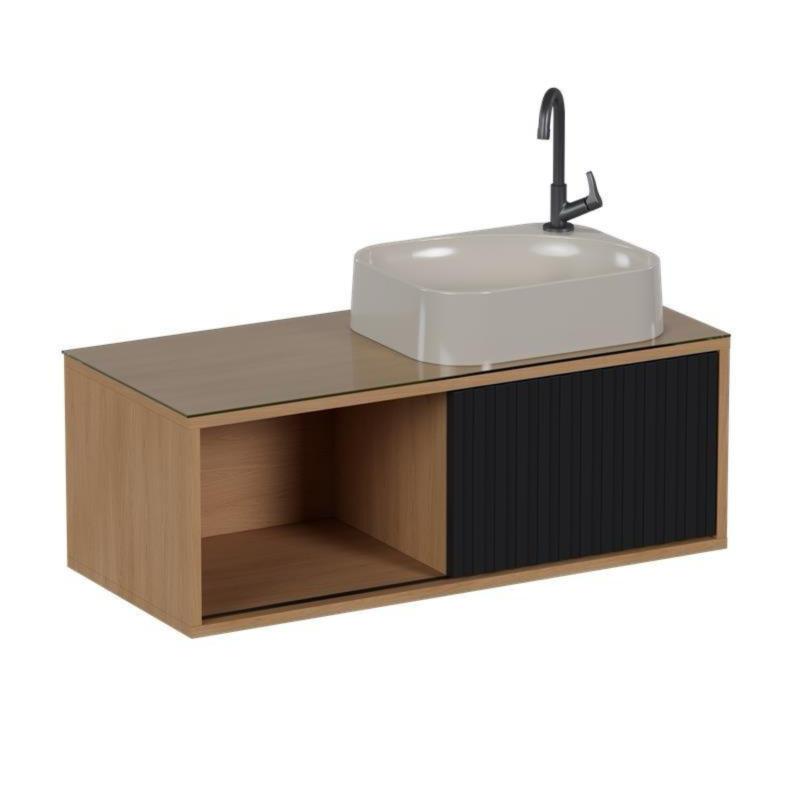 Mueble Vanitory Con Vidrio Templado Cozimax Lugo