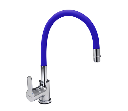 Grifería Monocomando Cocina Flexible Piazza Emblem Color Azul 10016AZ