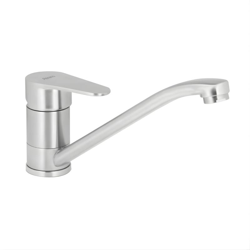 Grifería Cocina Monocomando Peirano Lara 20-179 Plateado Satinado