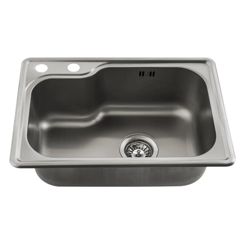 Bacha Cocina Simple Mi Pileta 801ED C/Dosificador Plateado