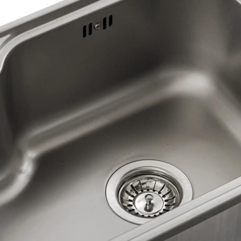 Bacha Cocina Simple Mi Pileta 801ED C/Dosificador Plateado