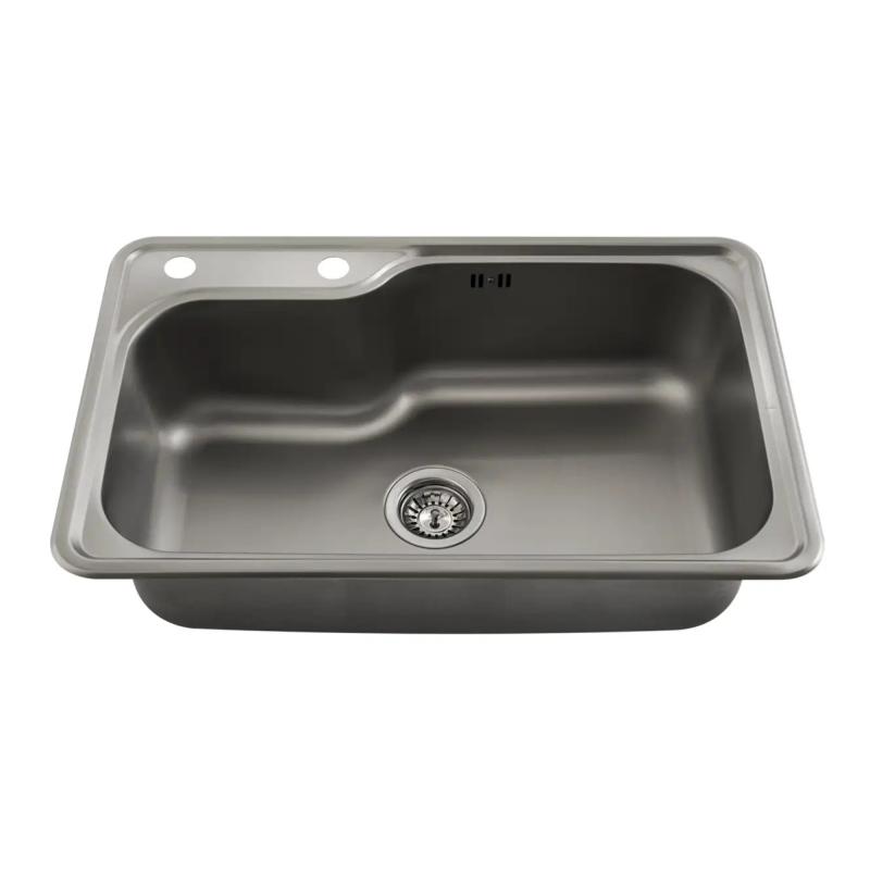 Bacha Cocina Simple Mi Pileta 802ED C/Dosificador Plateado