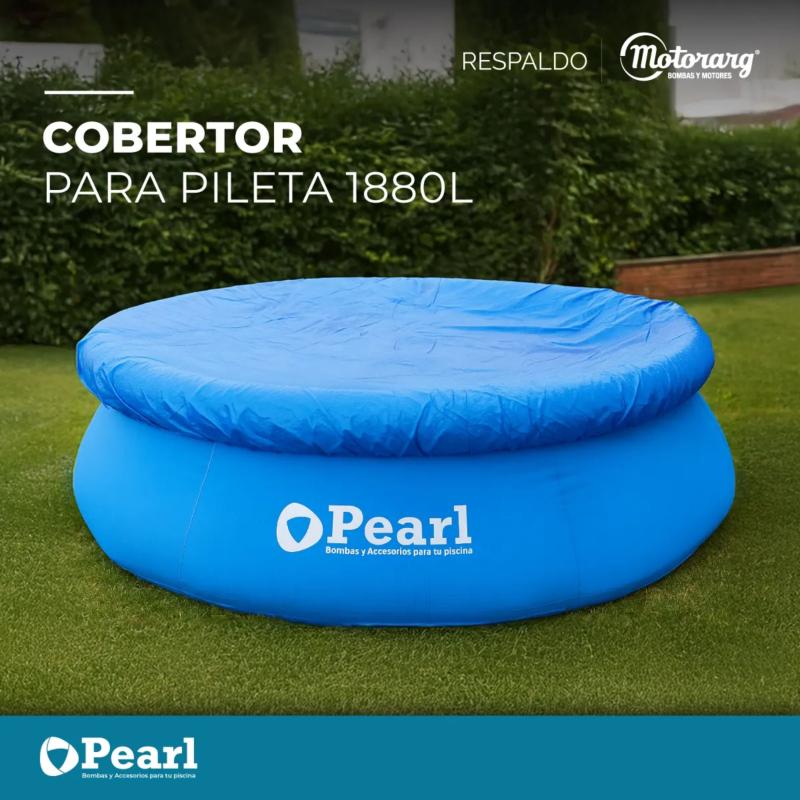 Cobertor Cubre Pileta Inflable Redonda 1880lts Pearl Azul
