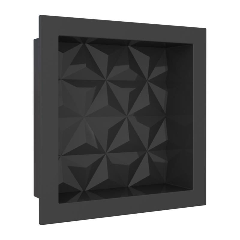 Nicho Texturizado Mármol Sintético 30x30 Cozimax Negro