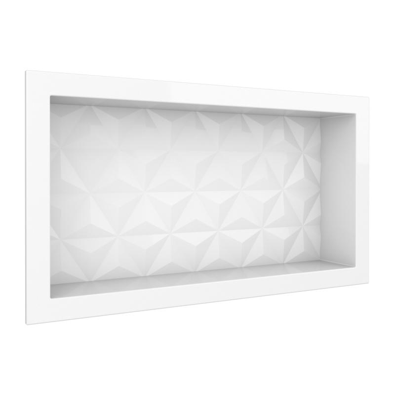 Nicho Texturizado Mármol Sintético 60x30 Cozimax Blanco