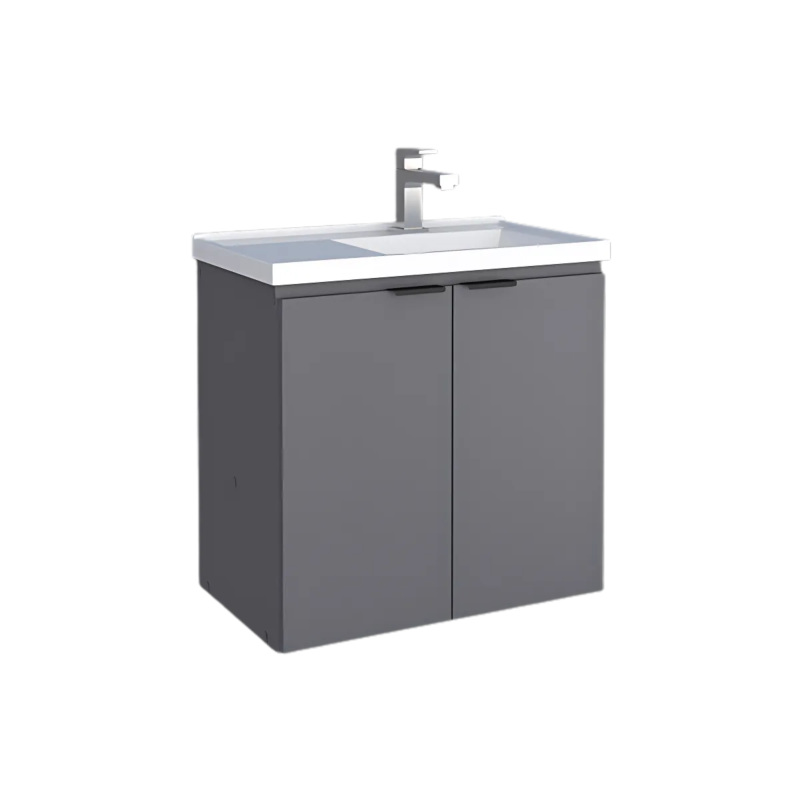 Vanitory Mueble Colgante Con Bacha Cozimax Aster 60 Gris