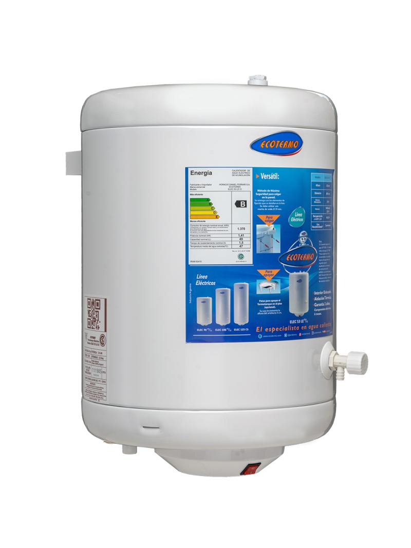 Termotanque Eléctrico Ecotermo Elec Carga Inferior 53 Litros