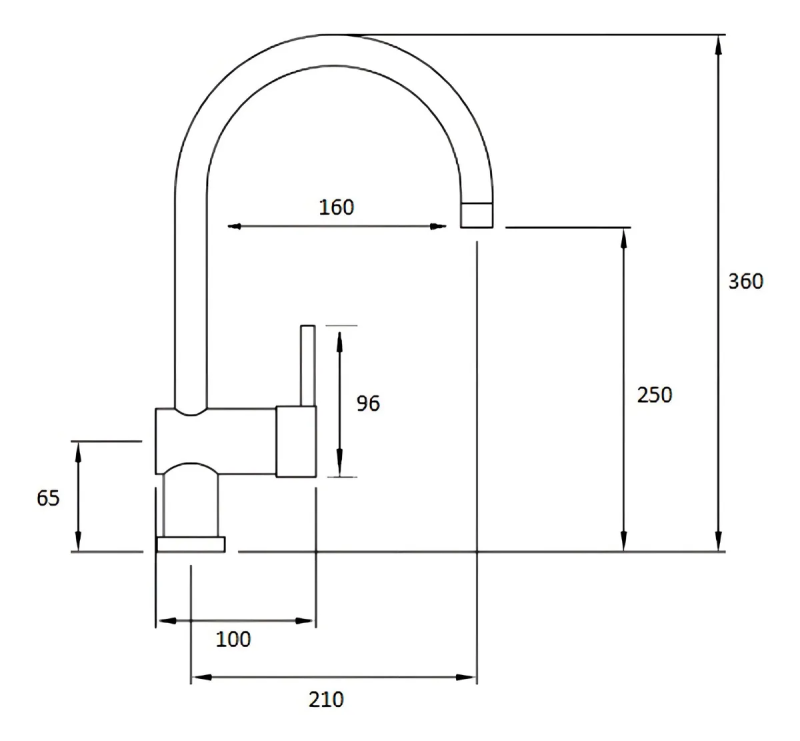 Grifo De Cocina Monocomando Peirano Adra 20-162 Acabado Cromado