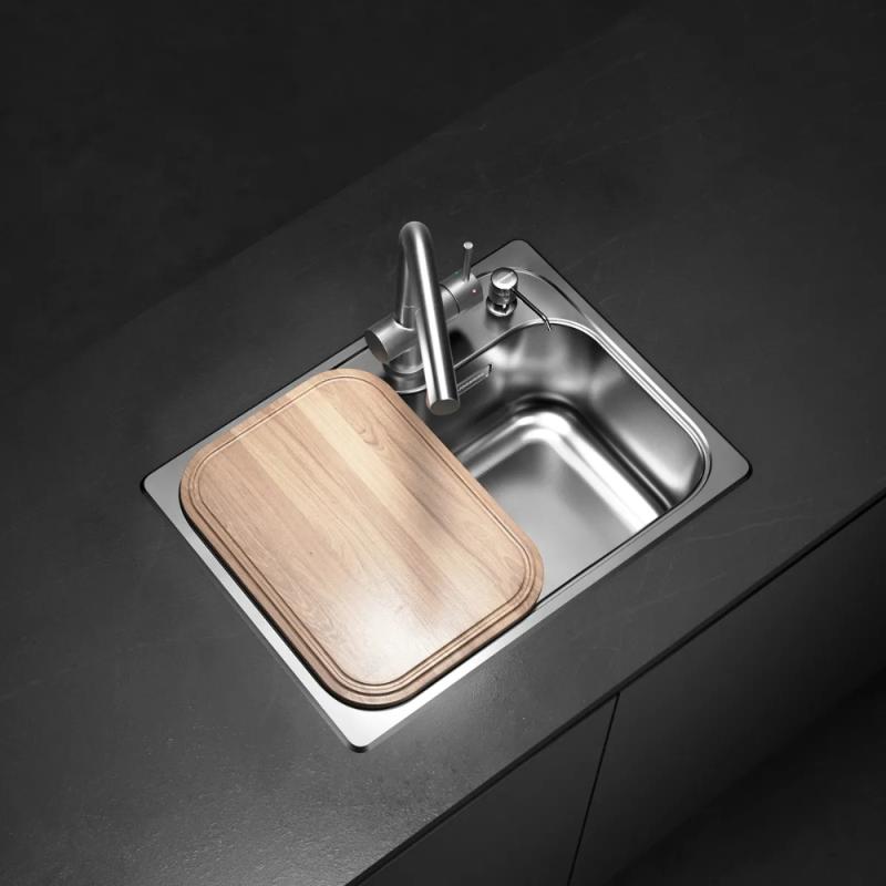 Kit Bacha De Cocina Johnson Acero Luxor Si55 + Accesorios