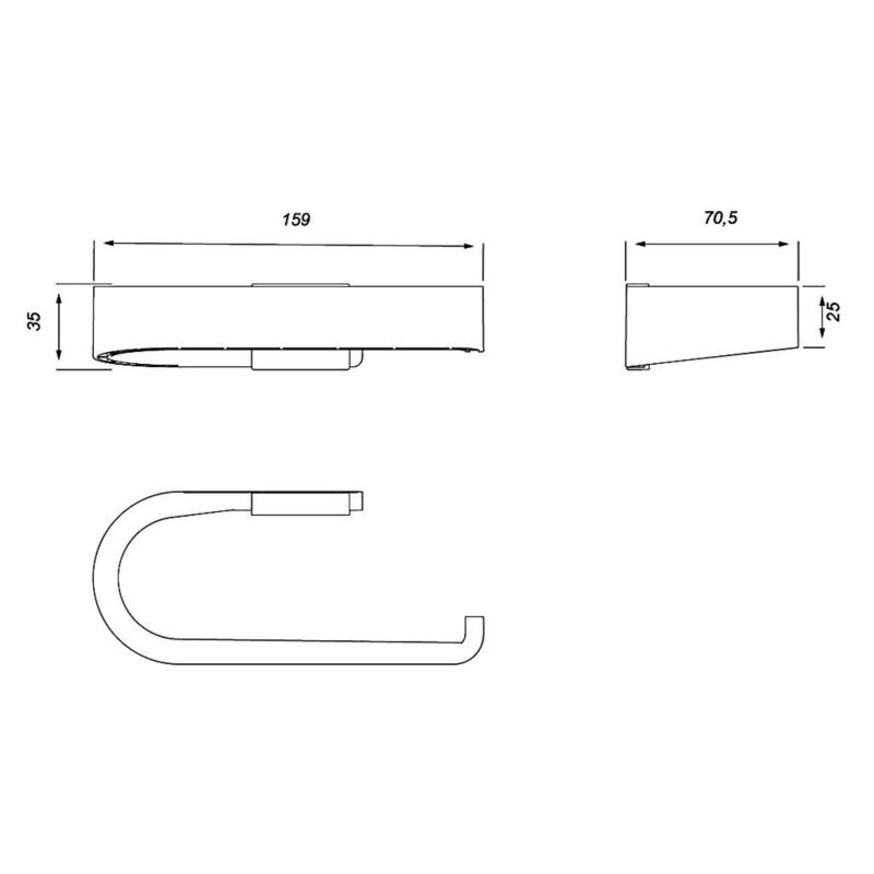 Portarrollo Baño Fv Armonia 0167/M8 Plateado Cromo