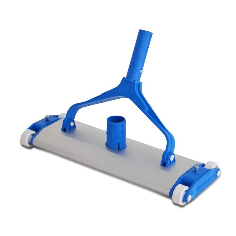 Limpiafondos de Aluminio 35 cm 4 Ruedas y Cepillos PP Vulcano 110006