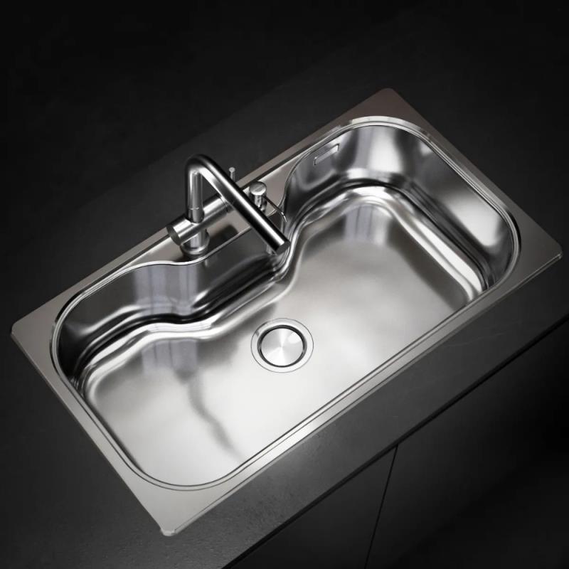 Kit Bacha De Cocina Johnson Acero Luxor Si85 + Accesorios