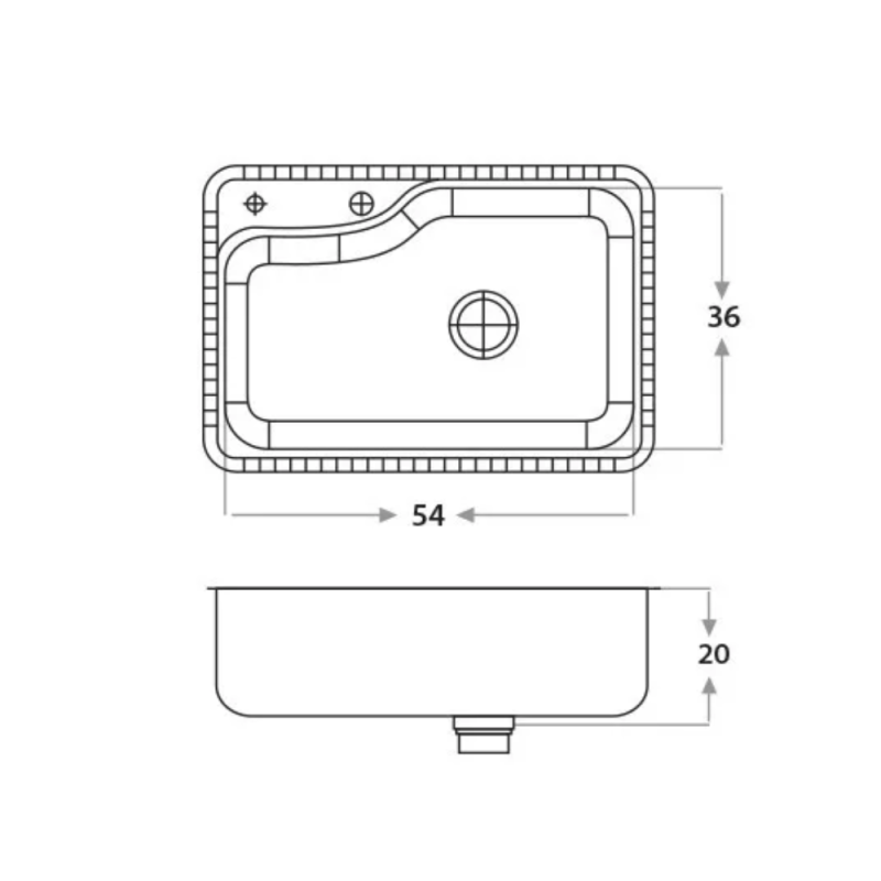 Bacha Cocina Simple con Dosificador Mi Pileta Amica 801ED