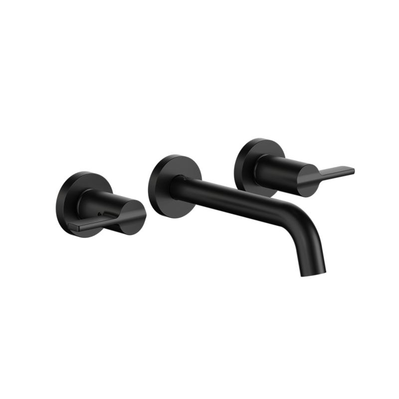 Grifería Lavatorio Pared Baño Fv Mauna 0203/G8 Negro Mate