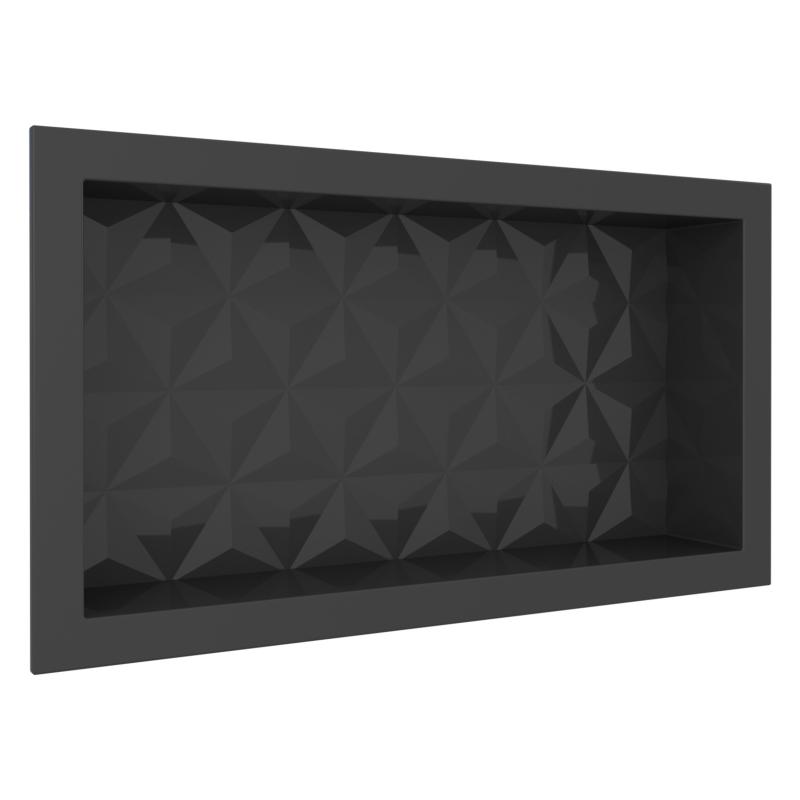 Nicho Texturizado Mármol Sintético 60x30 Cozimax Negro