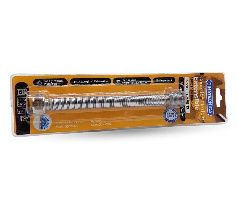 Flexible Extensible Aprobado Gas 3/4"  20 a 42 Cm (CAFE 20-20/42)