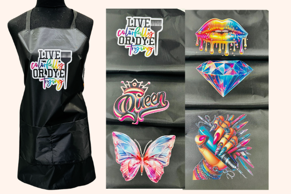 Delantal silver estampado