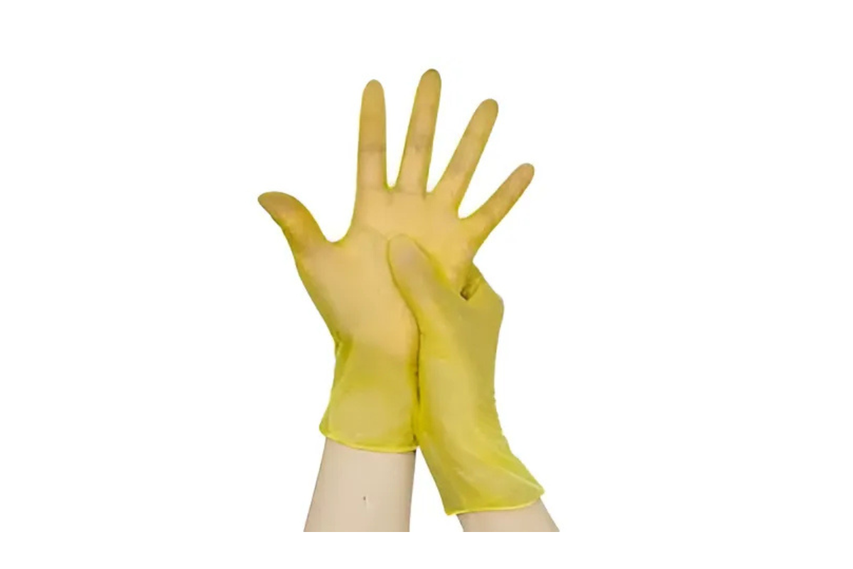 Guante de vinilo amarillo M x20un