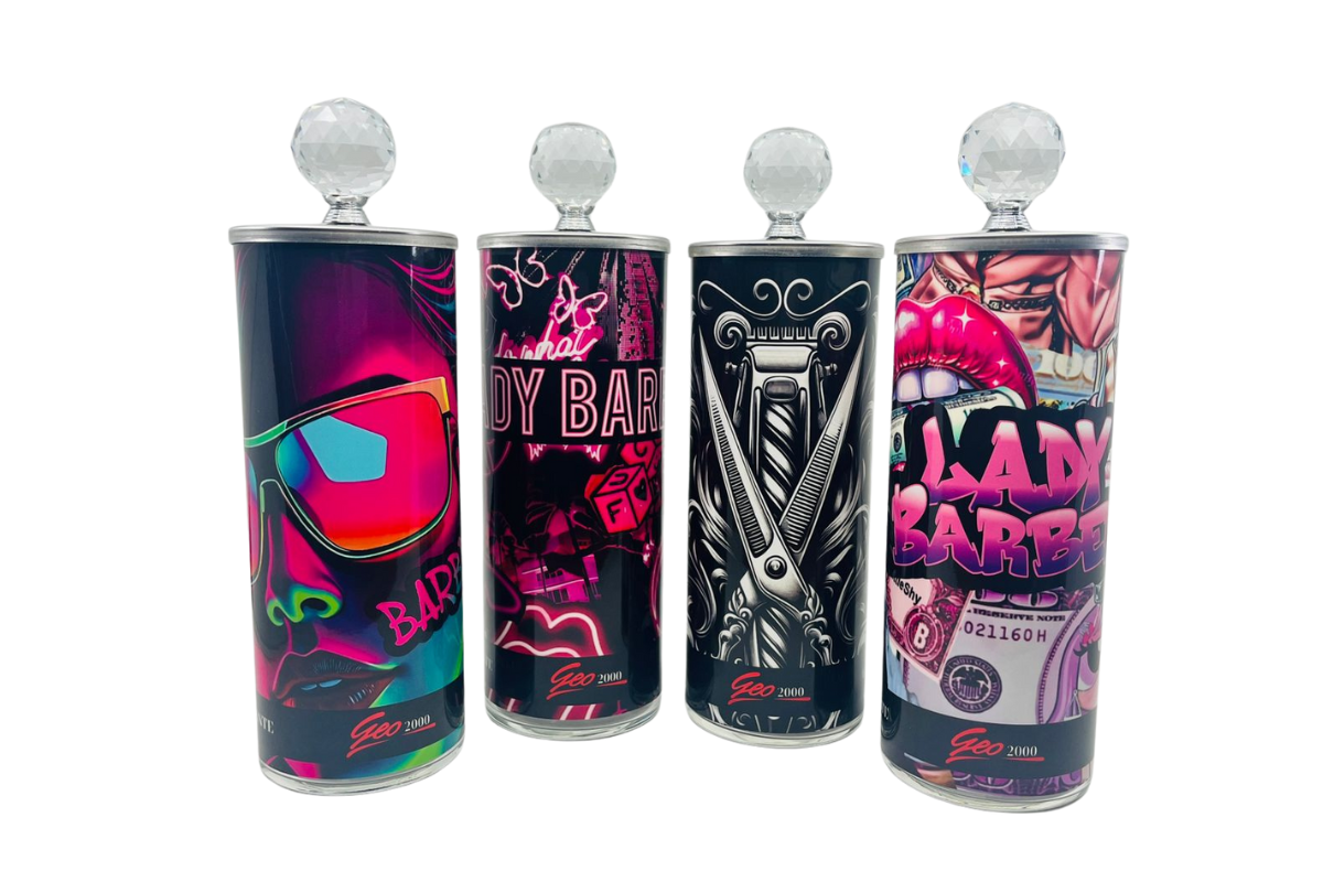 Jarra p/ sanitizante Barber Design Cristal  VA8165