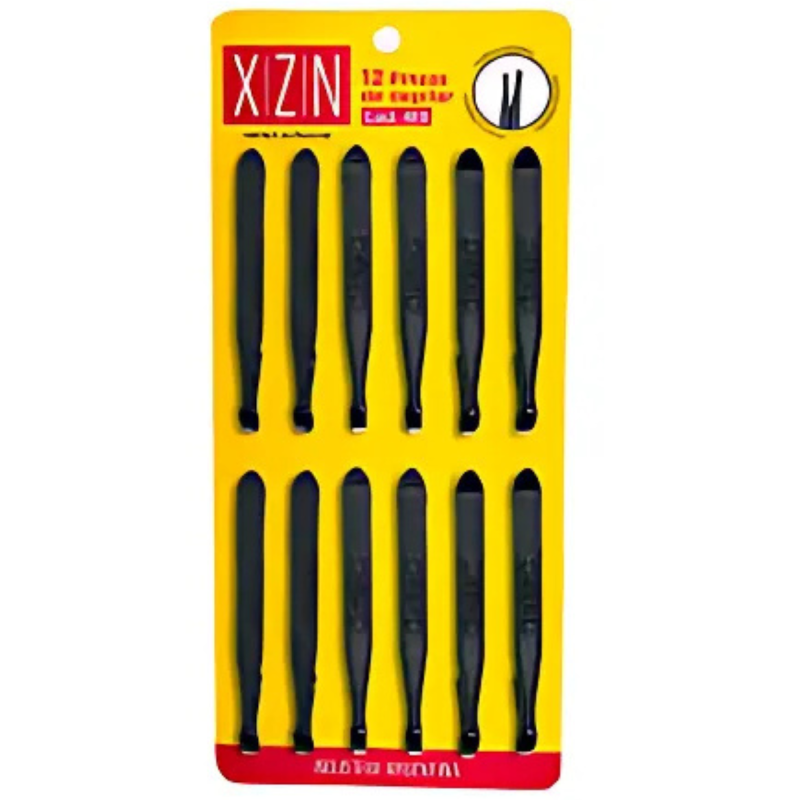 Pinza de depilar hueca negra x12un