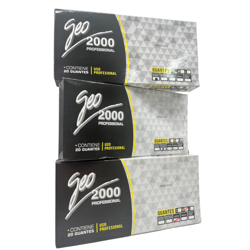 Guante de Nitrilo x20 un. Celeste Geo2000 