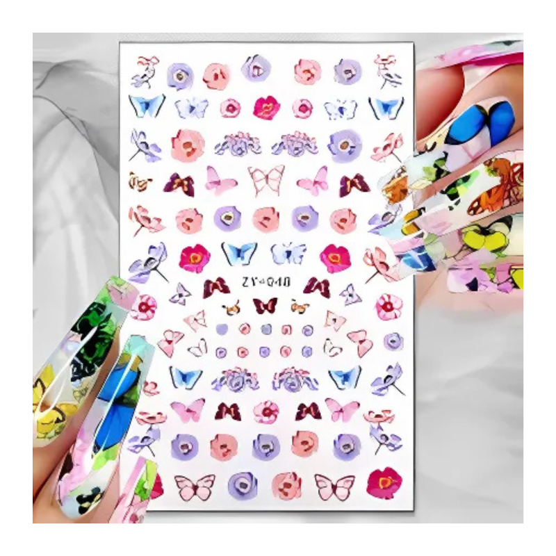 Stickers p/uñas x12 sobres