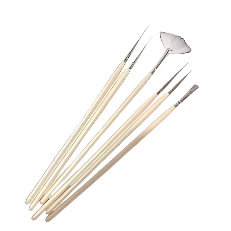 Set pinceles x6 uñas