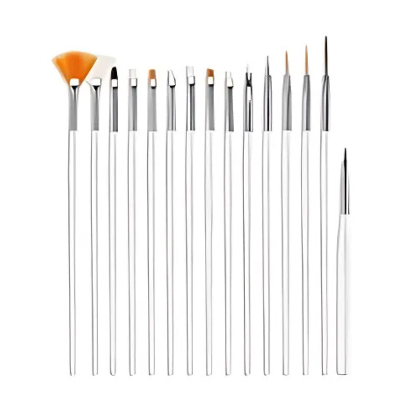 Set pincel uñas x15