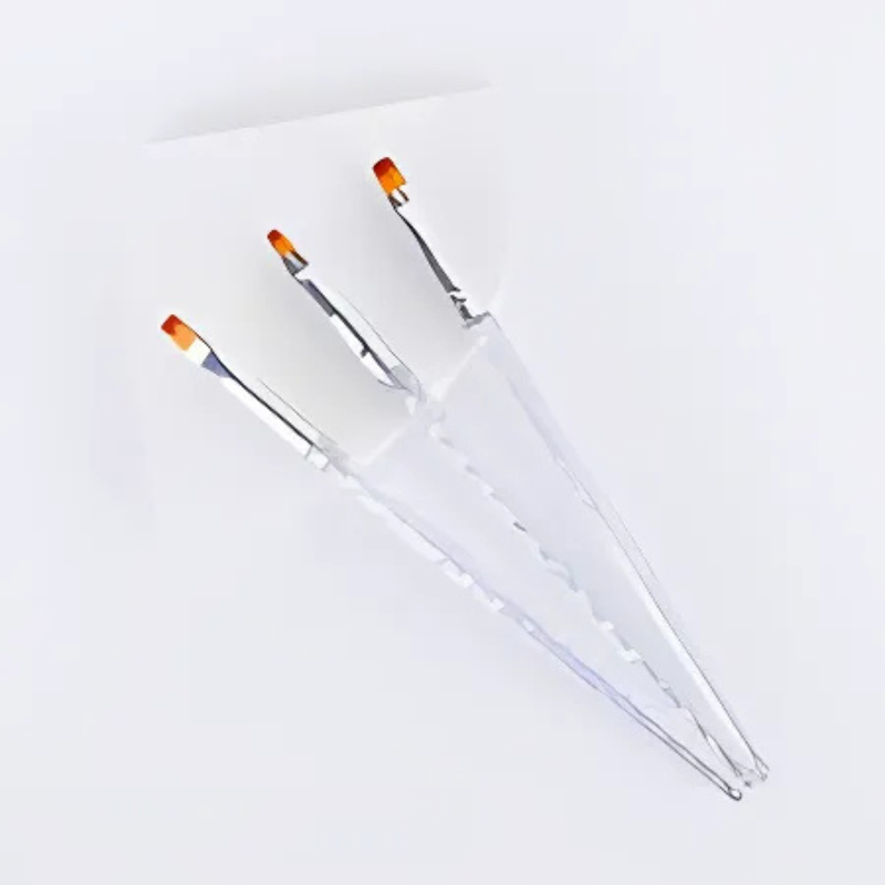 Pincel x3 para uñas acrilico corto