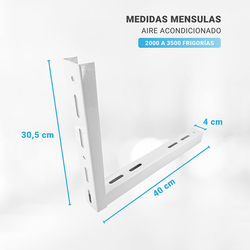 Mensula Aire Acondicionado 40cm Por Par Split 3500 Frigorias