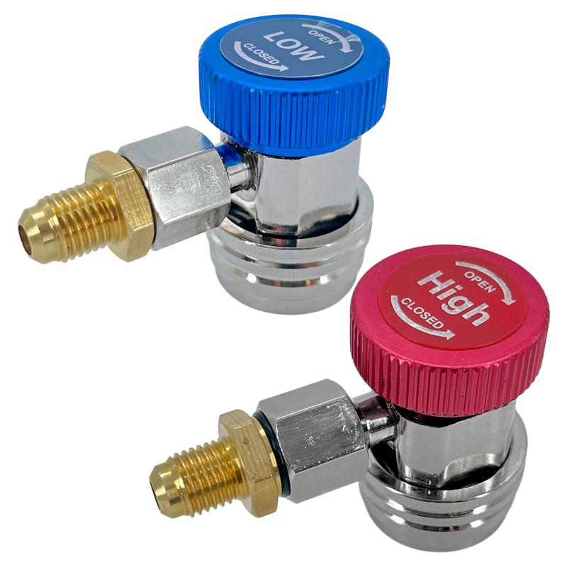 Kit carga aire automotor manifold gas R134 con valvula acoples alta y baja North