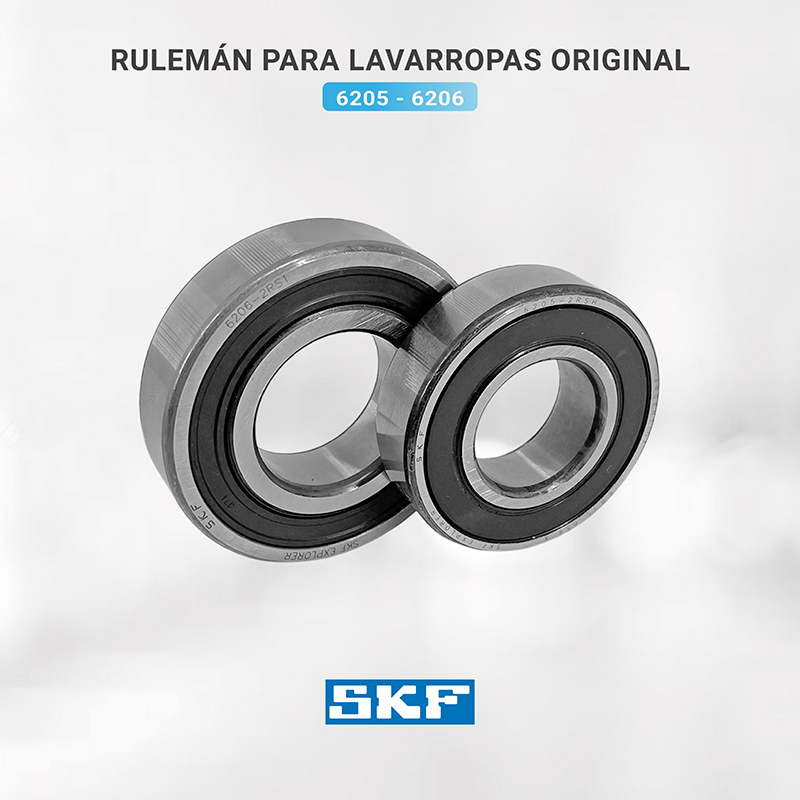 Kit Reten y Rulemanes SKF 6205 6206 Para Lavarropas Samsung