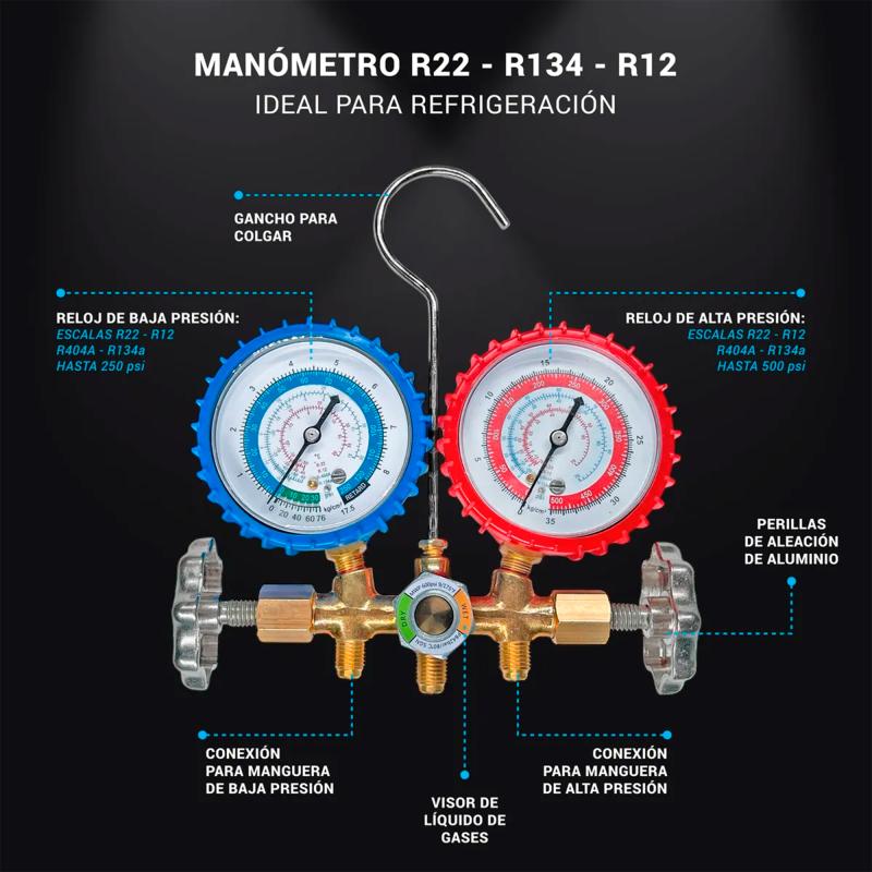 Kit Carga Aire Acondicionado Automotor R 134 Completo