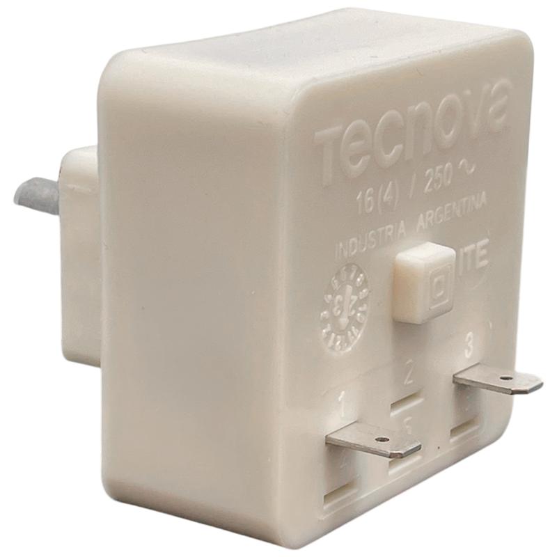 Reloj Lavarropas 2 Contactos Eje Media Caña Tecnova Original