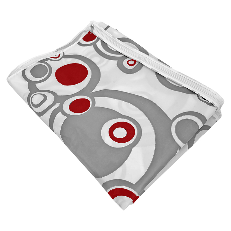 Funda para lavarropas 60x60x81 carga frontal estampada impermeable roja y gris