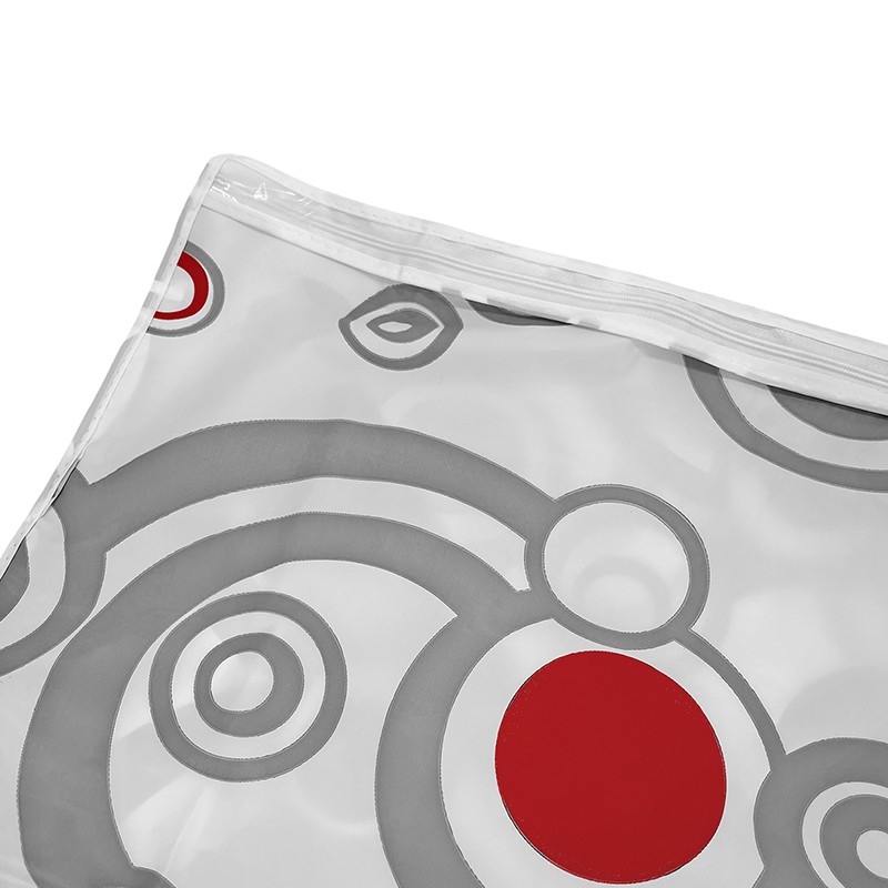 Funda para lavarropas 60x60x81 carga frontal estampada impermeable roja y gris