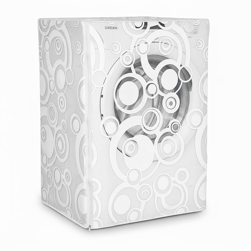 Funda para lavarropas 60x60x81 carga frontal estampada impermeable transparente
